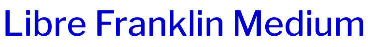 Libre Franklin Medium 字体